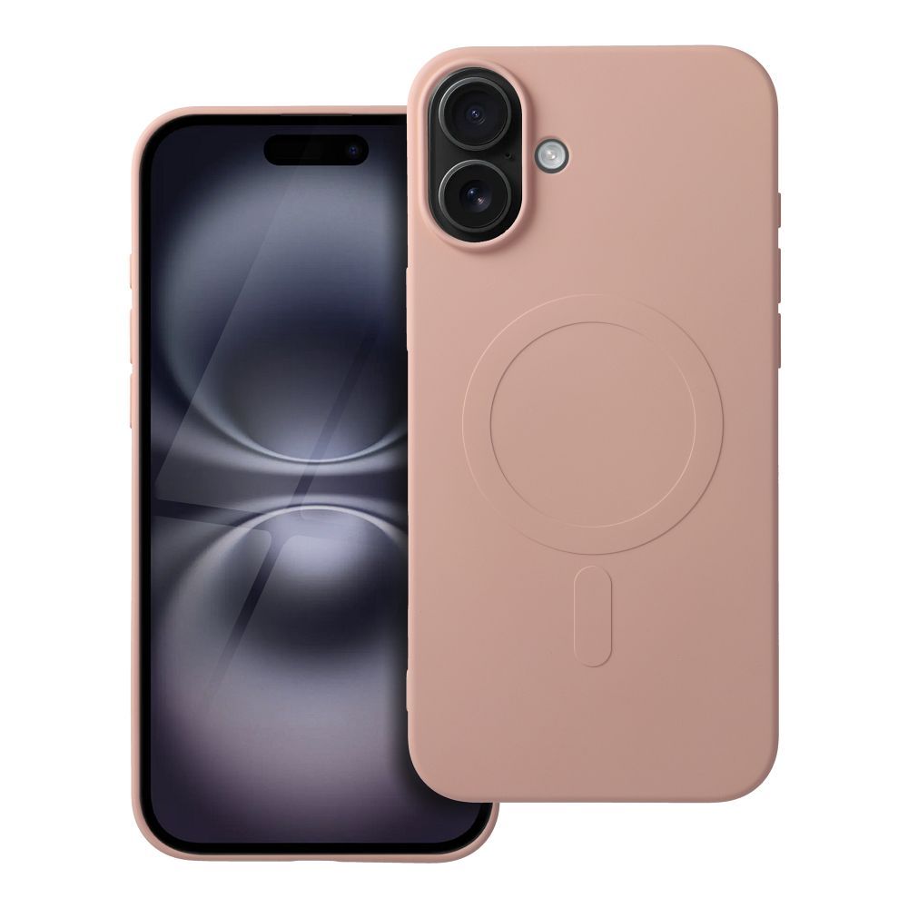 Telefontok iPhone 17 - MagSafe kompatibilis púder pink szilikon hátlap tok