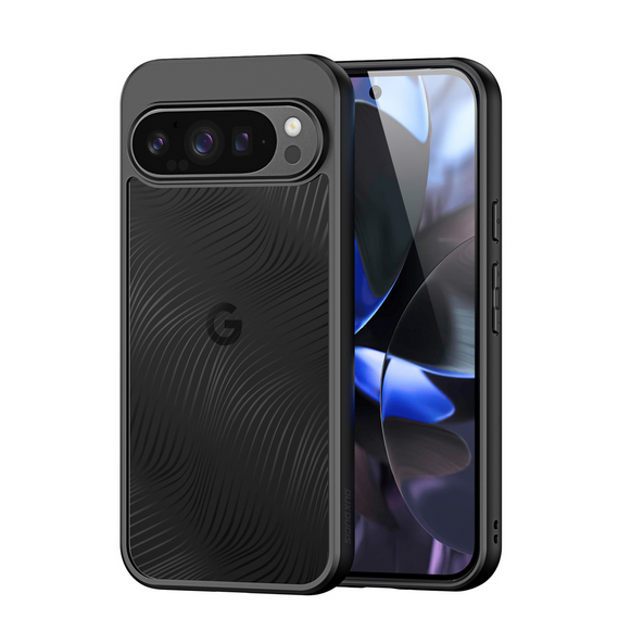 Telefontok Google Pixel 10 - DUX DUCIS Aimo - átlátszó hátlap tok, fekete kerettel