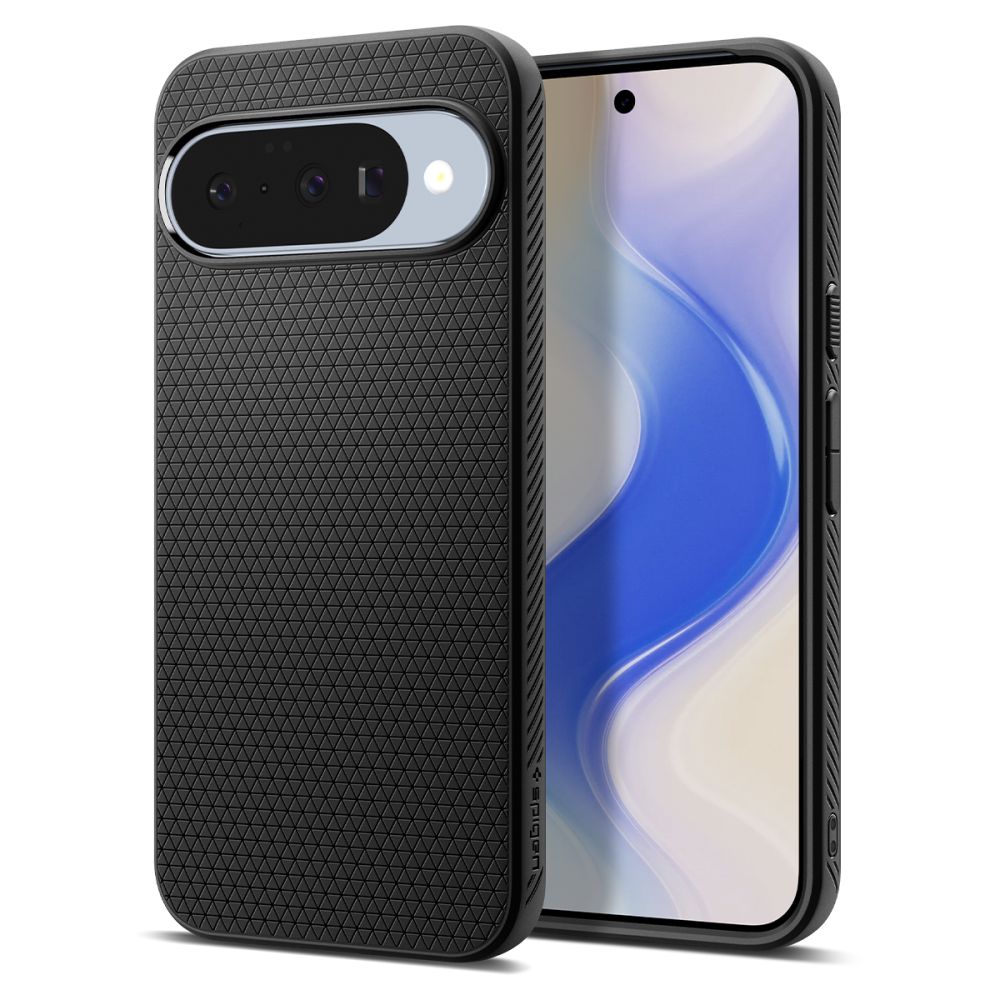 Telefontok Google Pixel 10 - SPIGEN Liquid Air matt fekete hátlap tok
