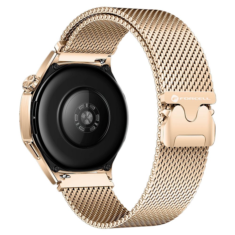Okosóra szíj - Samsung Galaxy Watch 4 (40 / 42 / 44 / 46 mm) - F-Design FS10 - mágneses arany fém szíj (szíj szélesség: 20 mm)