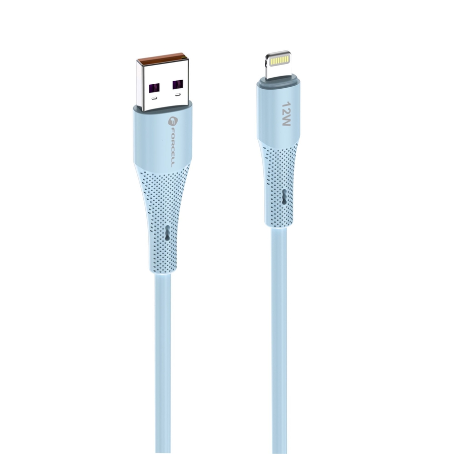 Kábel Forcell F-Energy C343 - USB / Lightning kék kábel, 1m / 2,4A