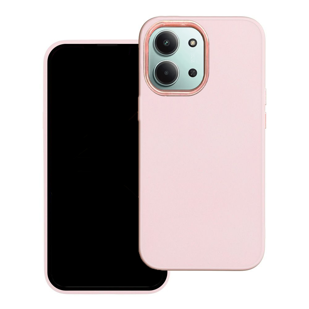 Telefontok Xiaomi Redmi 15C - Frame - pink műanyag hátlap tok, szilikon kerettel