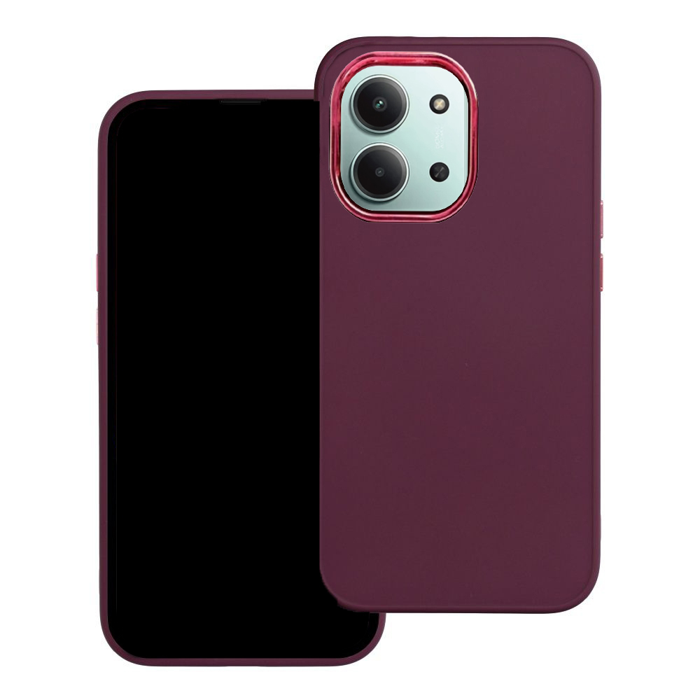 Telefontok Xiaomi Redmi 15C - Frame - sötét lila műanyag hátlap tok, szilikon kerettel
