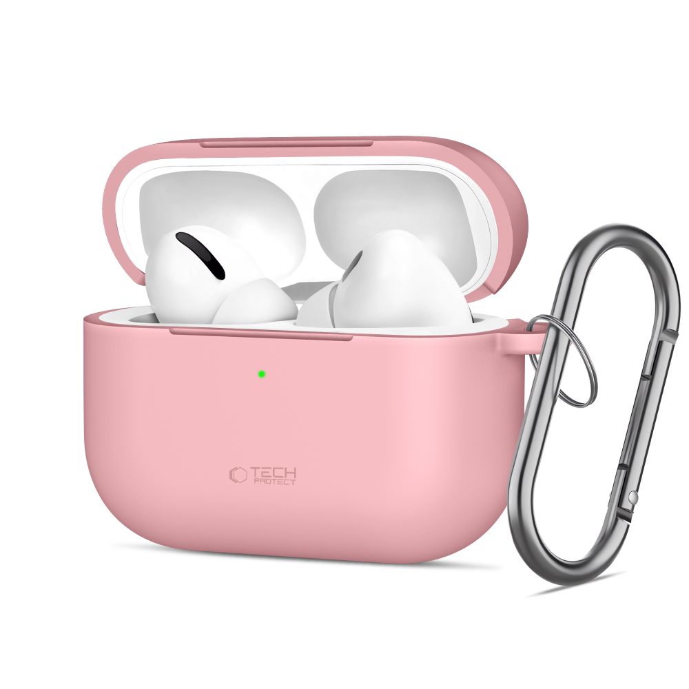 AirPods Pro 3 tartó - Tech- Protect Hook - pink szilikon AirPods Pro 3 tok