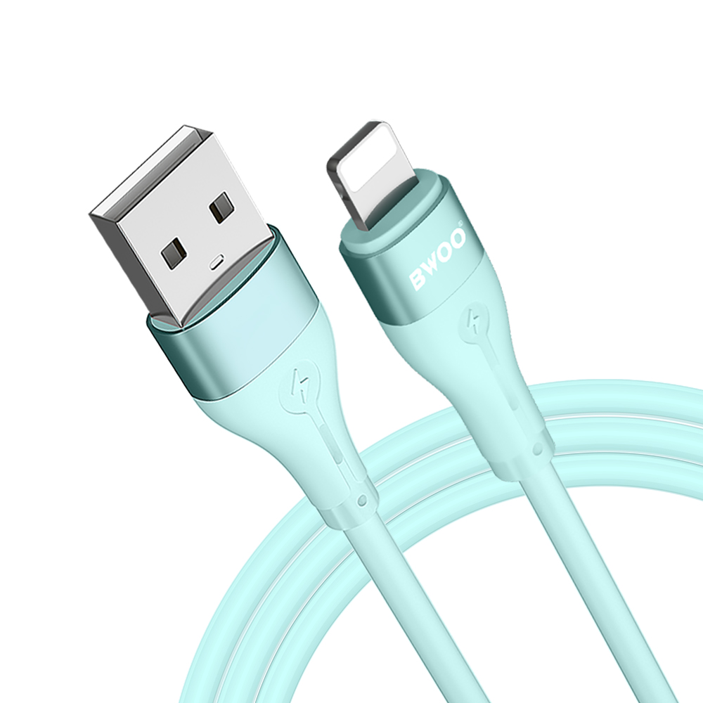 Kábel BWOO X280L - USB / Lightning zöld kábel 1m, 3A