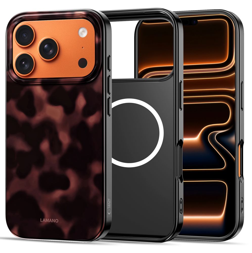 Telefontok iPhone 17 Pro - LAMANO - MagSafe kompatibilis párduc mintás hátlap tok