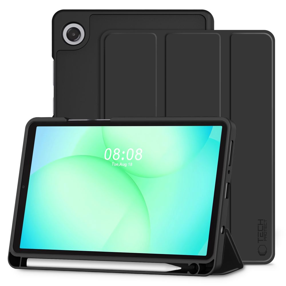 Tablettok  Samsung Galaxy Tab A11+ Plus (SM-X310, SM-X315, SM-X236) - fekete smart case tablet tok, ceruza tartóval