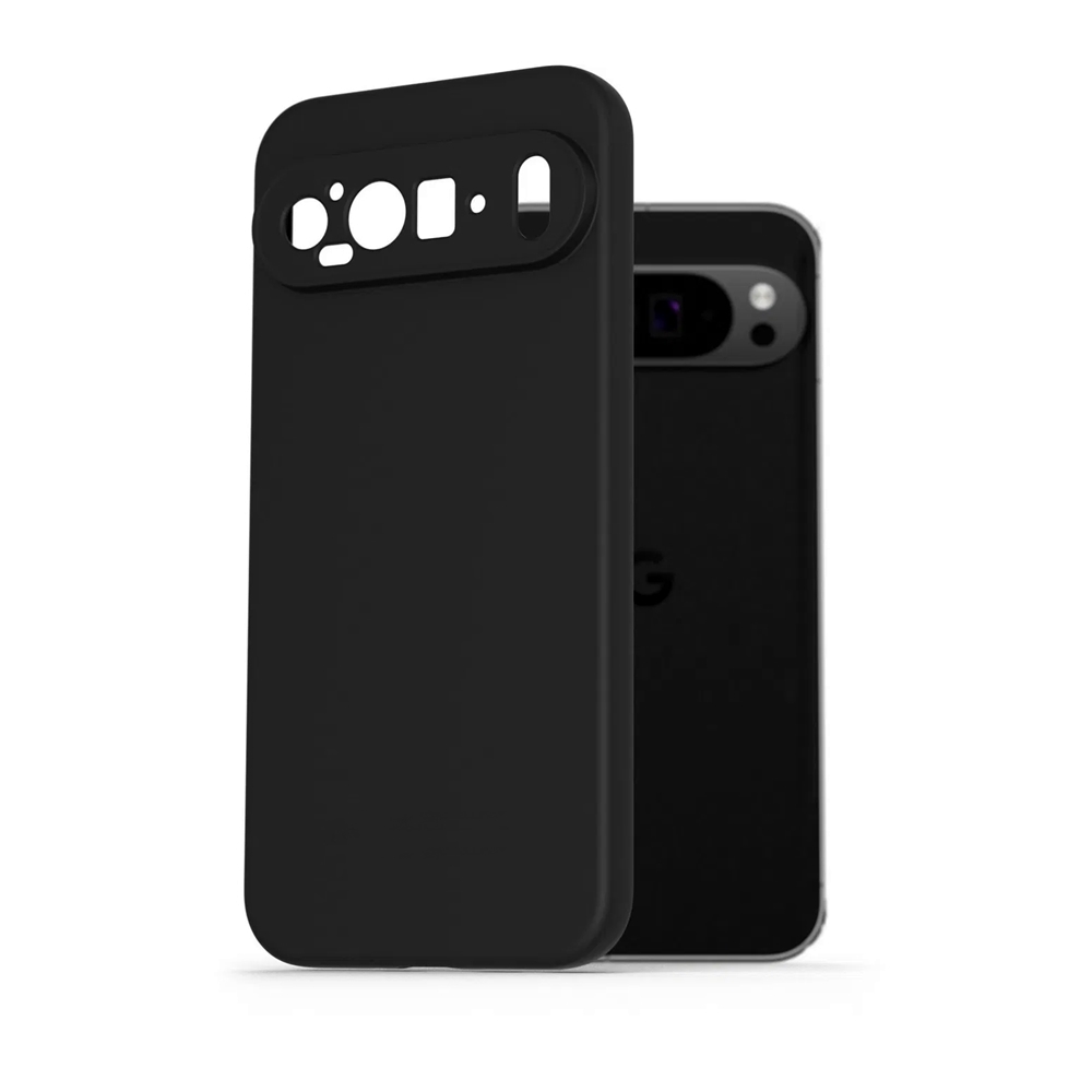 Telefontok Google Pixel 9 Pro XL - PASTEL - fekete szilikon hátlap tok