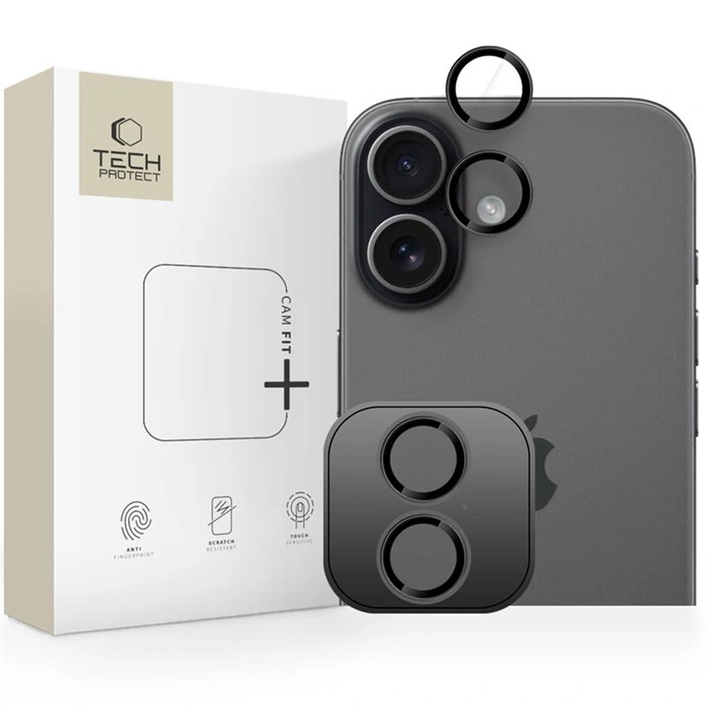 iPhone 17 - kamera üvegfólia fekete kerettel