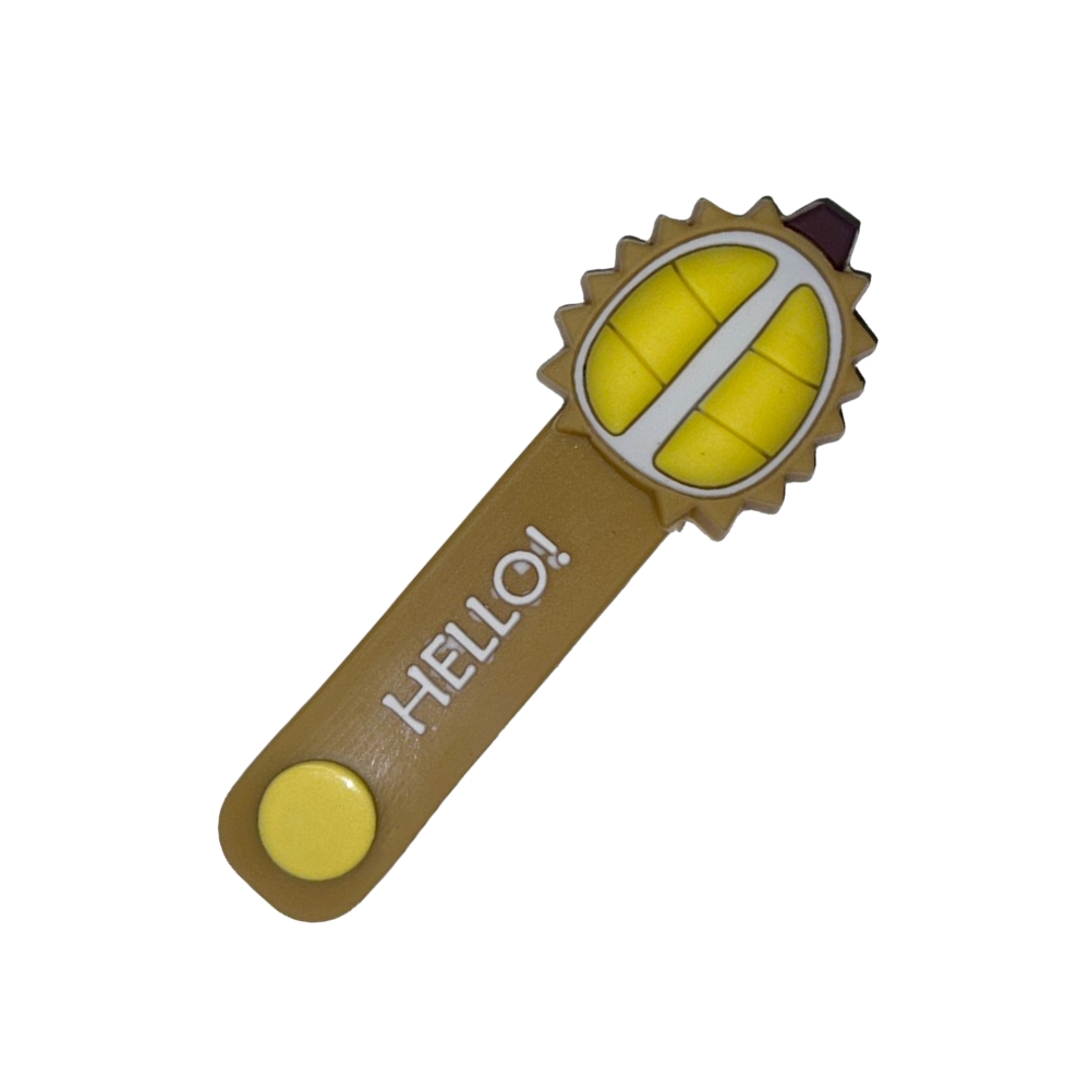 Univerzális Durián figurás kábelrendező, barna szilikon, patentos