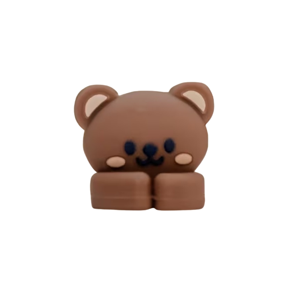 Univerzális barna maci kábelrendező, szilikon, ragasztható