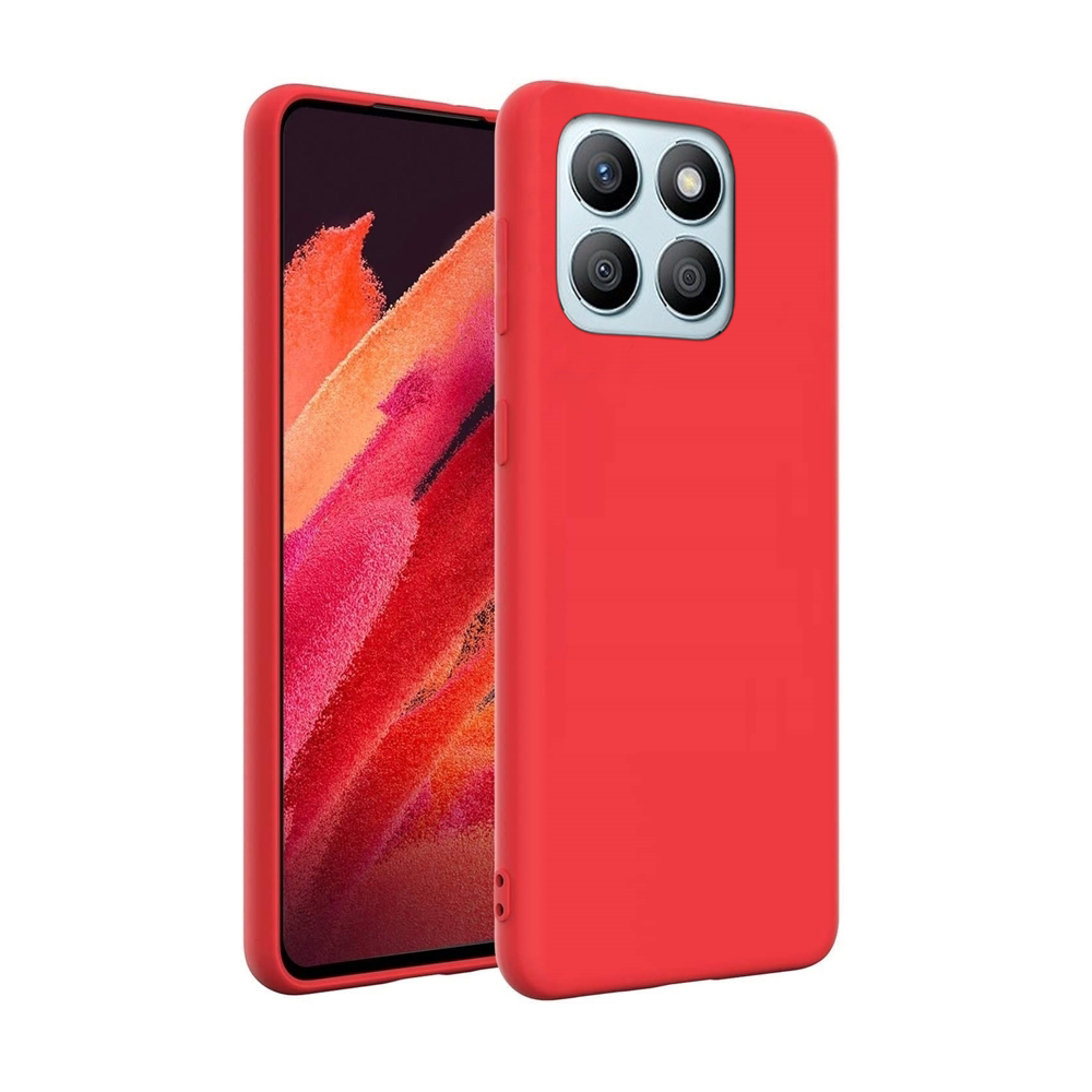 Telefontok Honor X7d - piros szilikon hátlap tok