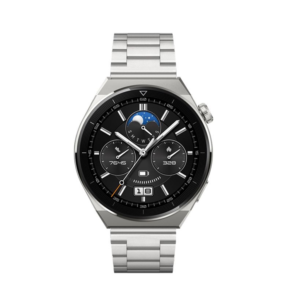 Samsung Galaxy Watch 4 (40 / 42 / 44 / 46 mm) okosóra szíj - F- Design FS06 - ezüst fém szíj (szíj szélesség: 20 mm)