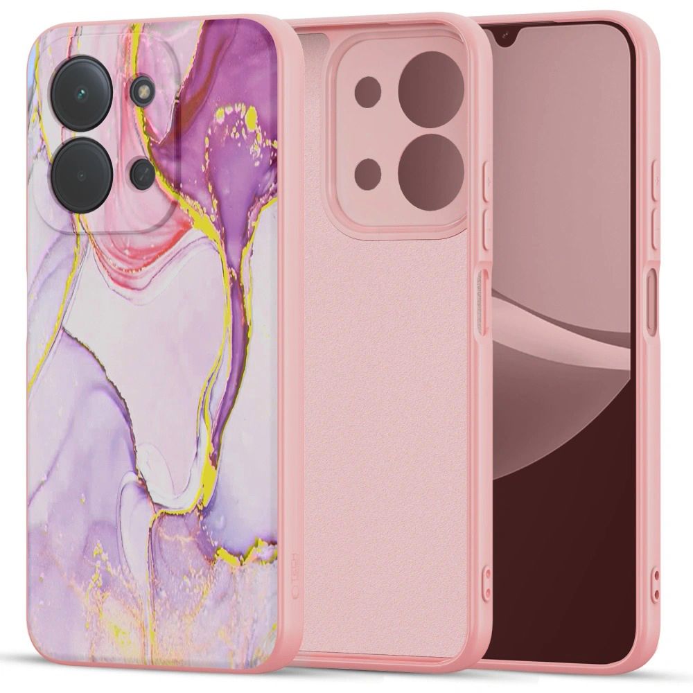 Telefontok Xiaomi Poco C85 - Pink marble hátlap tok