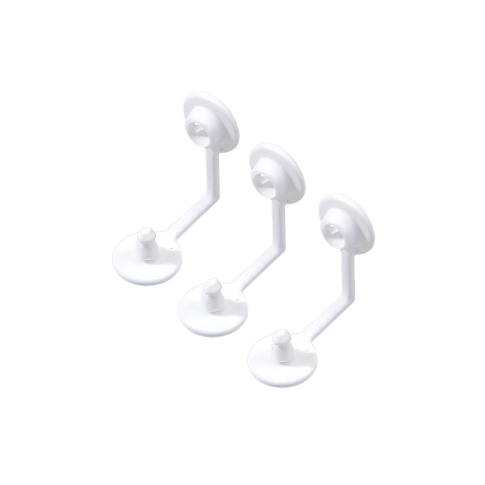 Univerzális műanyag záróklipsz - fehér (3db)