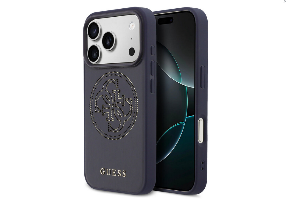 Telefontok iPhone 17 Pro - GUESS - Perforated Logo - MagSafe kompatibilis kék hátlap tok