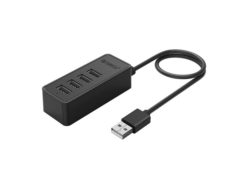 HUB Adapter Orico W5P-U2-030 - 4xUSB porttal + USB fekete kábel, 30 cm