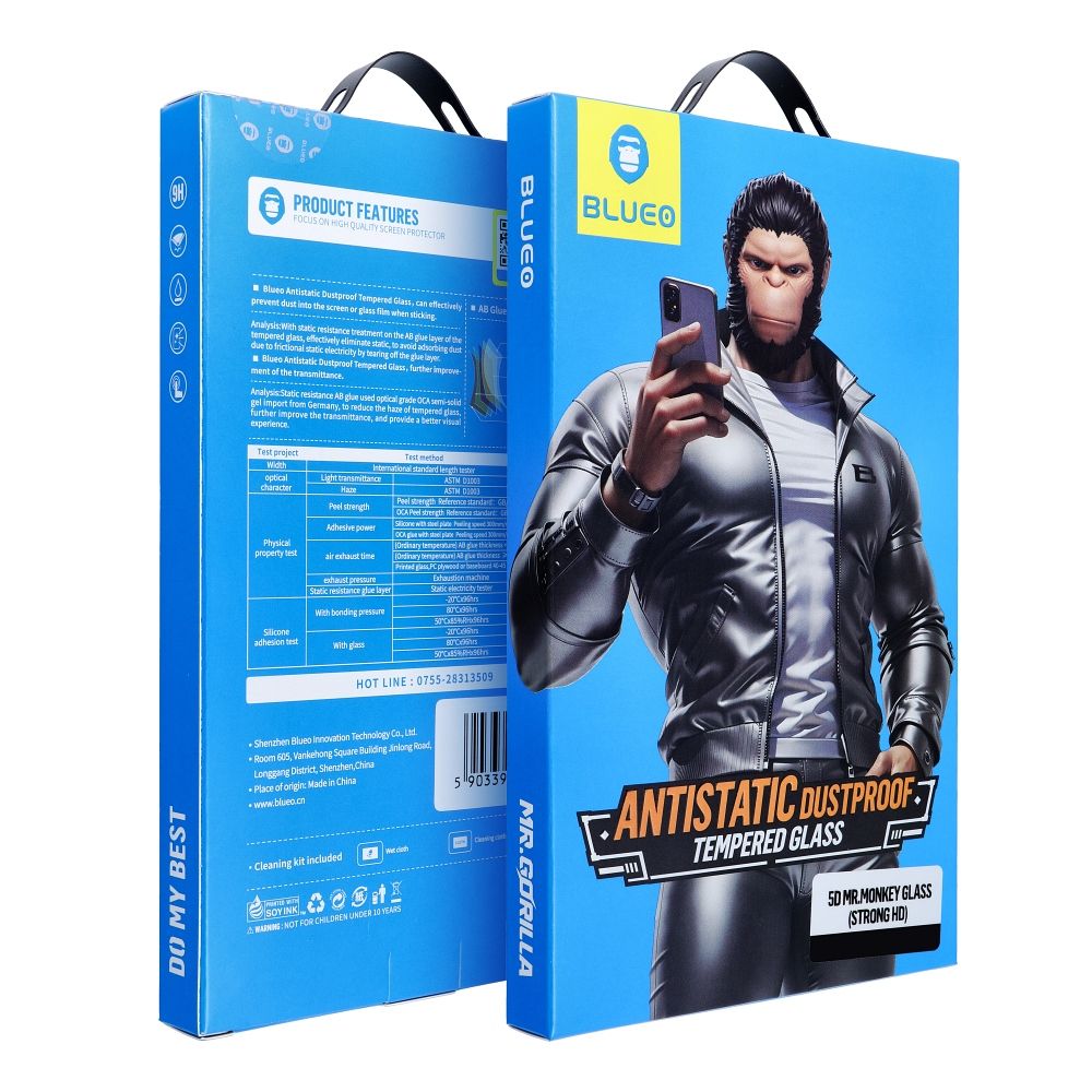 Üvegfólia Samsung Galaxy S26 - Mr. Monkey 5D üvegfólia fekete kerettel