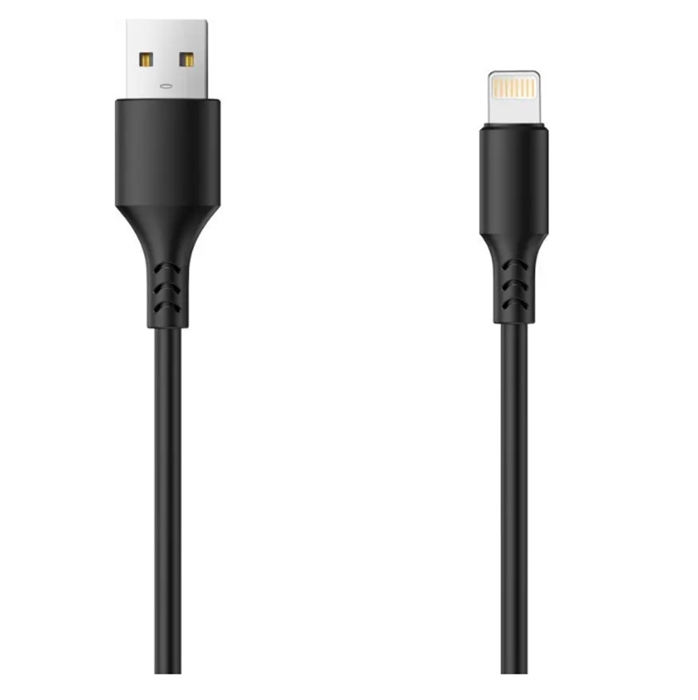 Kábel Setty - USB / Lightning fekete kábel, (2A) 1m