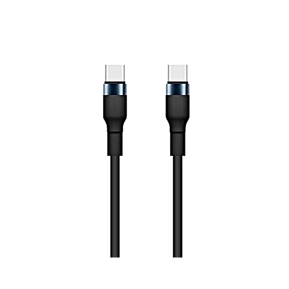 Kábel Setty - Type-C / Type-C (USB-C) fekete kábel, (3A) 1m