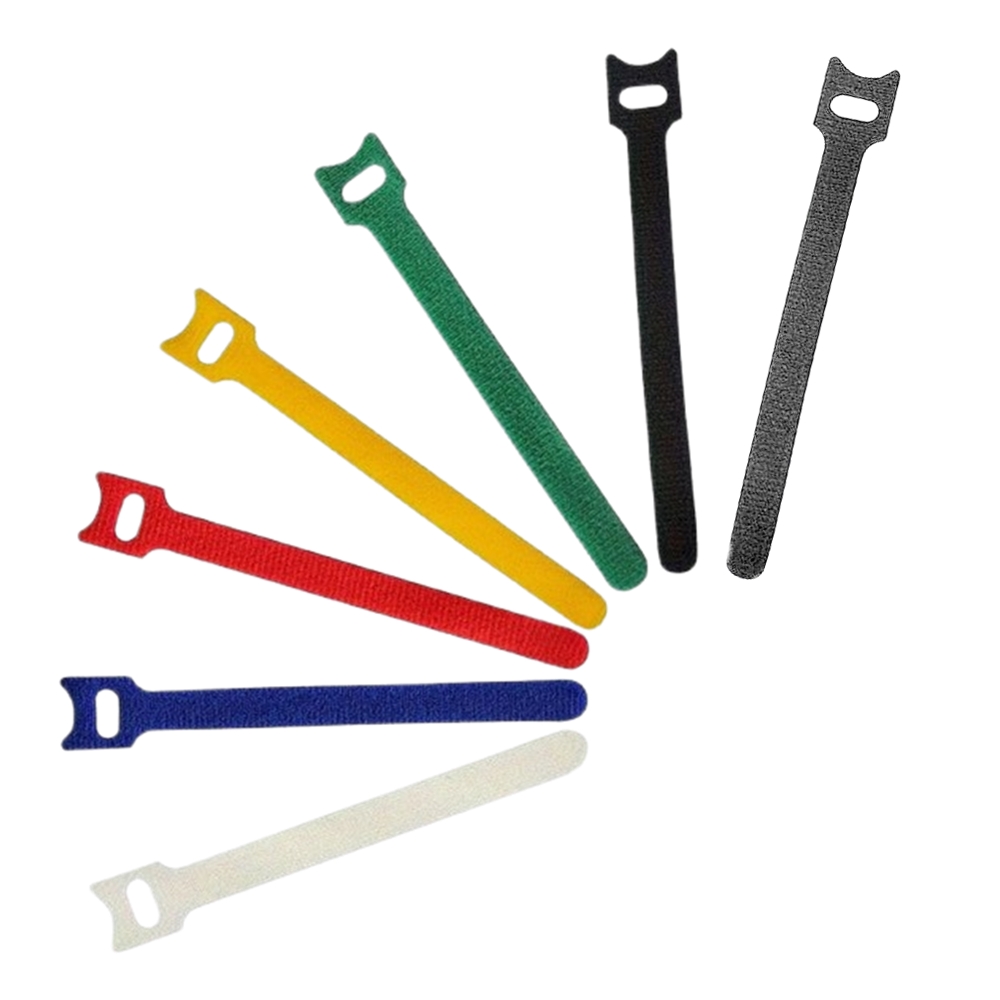 Kábelrendező - 7db vegyes színű, tépőzáras kábelrendező szalag