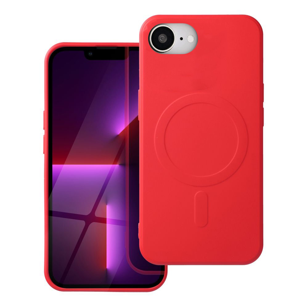 Telefontok iPhone 17e - MagSafe kompatibilis piros szilikon hátlap tok