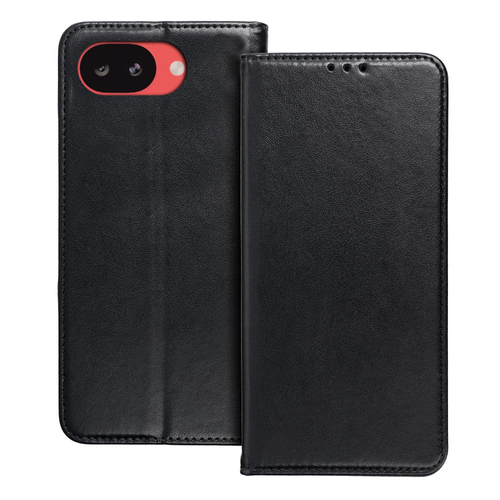 Telefontok Google Pixel 10a - Smart Magnetic fekete szilikon keretes mágneses könyvtok