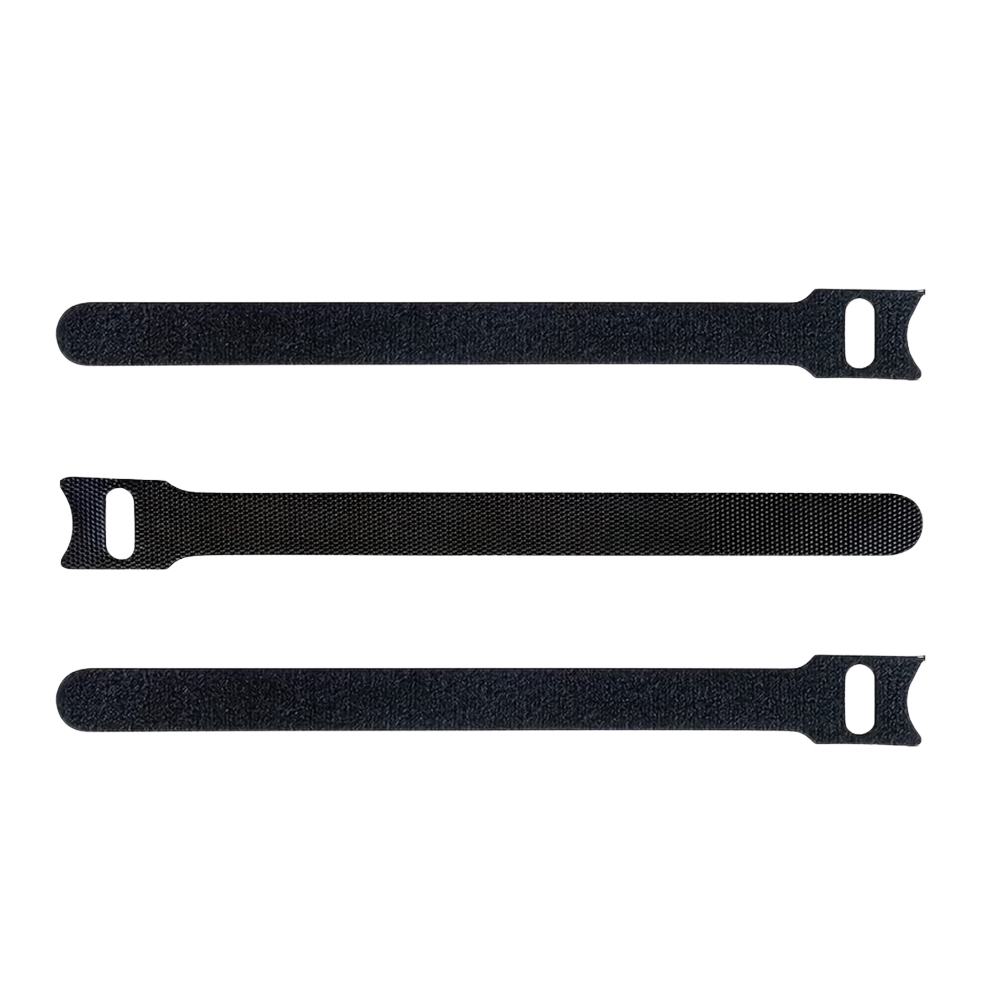 Kábelrendező - 3 db fekete színű, tépőzáras kábelrendező szalag