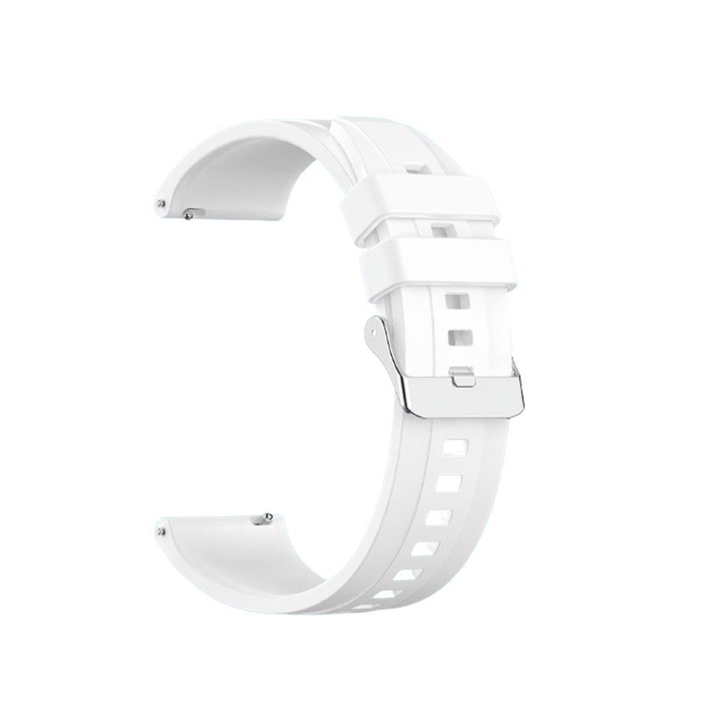 Okosóra szíj - Samsung Galaxy Watch 4 (40 / 42 / 44 / 46 mm) - fehér szilikon szíj (szíj szélesség: 20 mm)