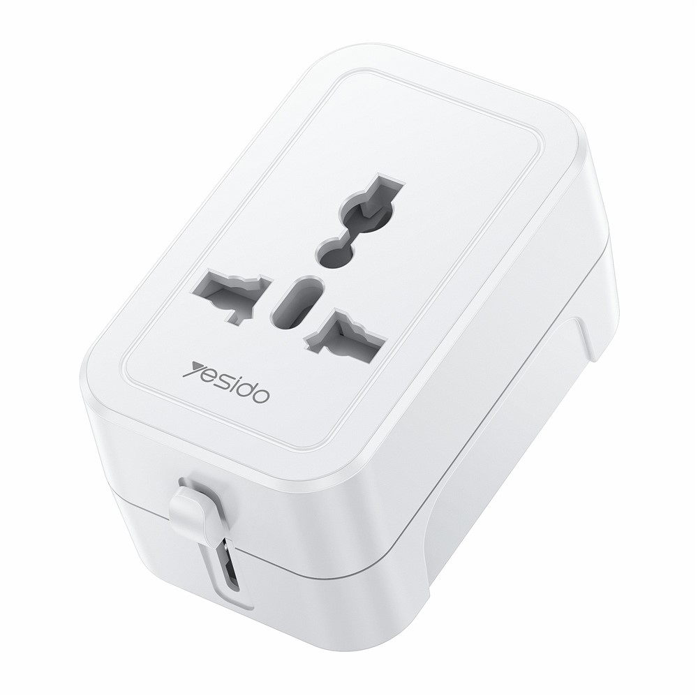 Telefon töltő: Yesido MC32 - US / EU / UK / AU átalakító hálózati töltőfej, fehér
