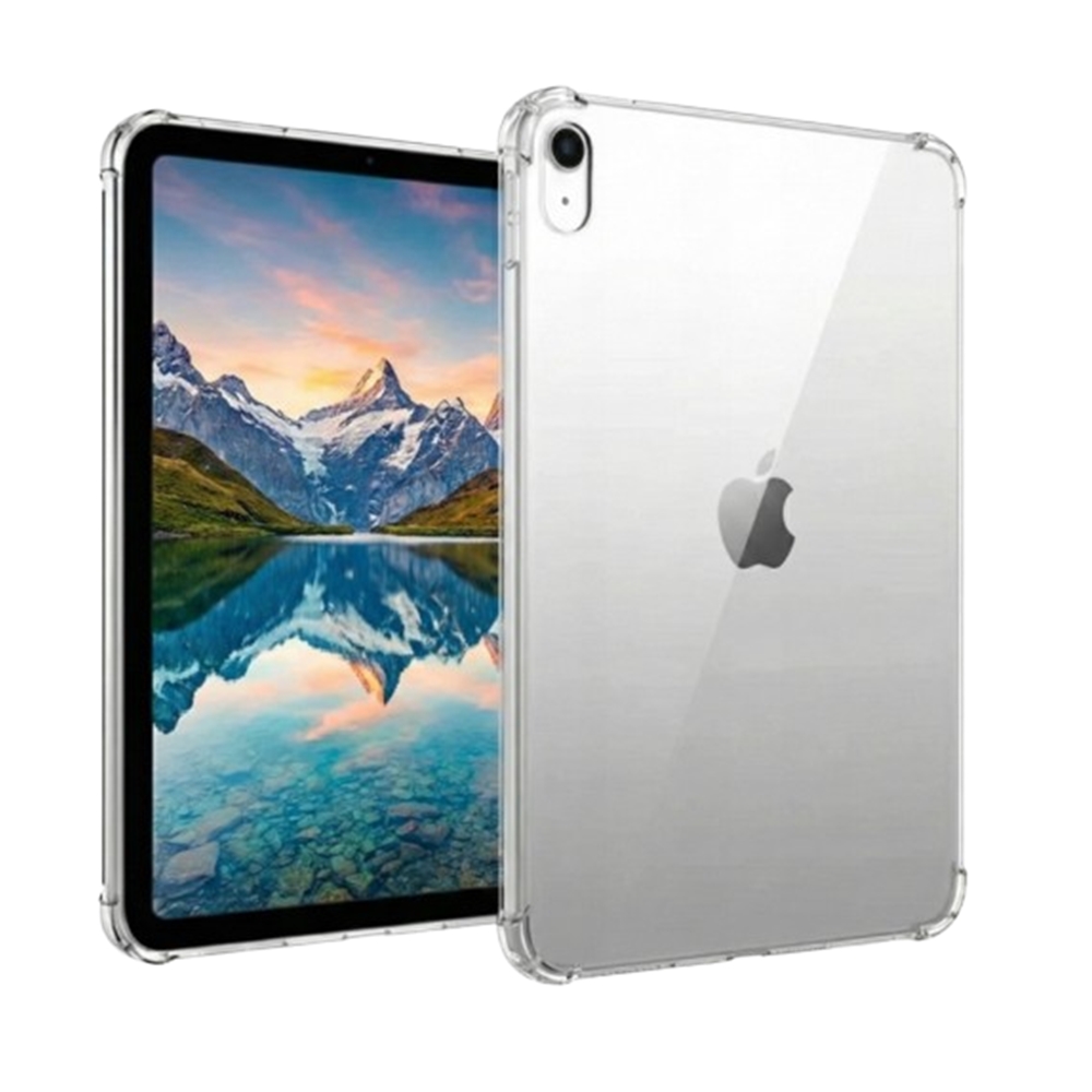 Tablettok iPad Air 7 (2025, M3 11 coll) - átlátszó, ütésálló szilikon hátlapi tablet tok
