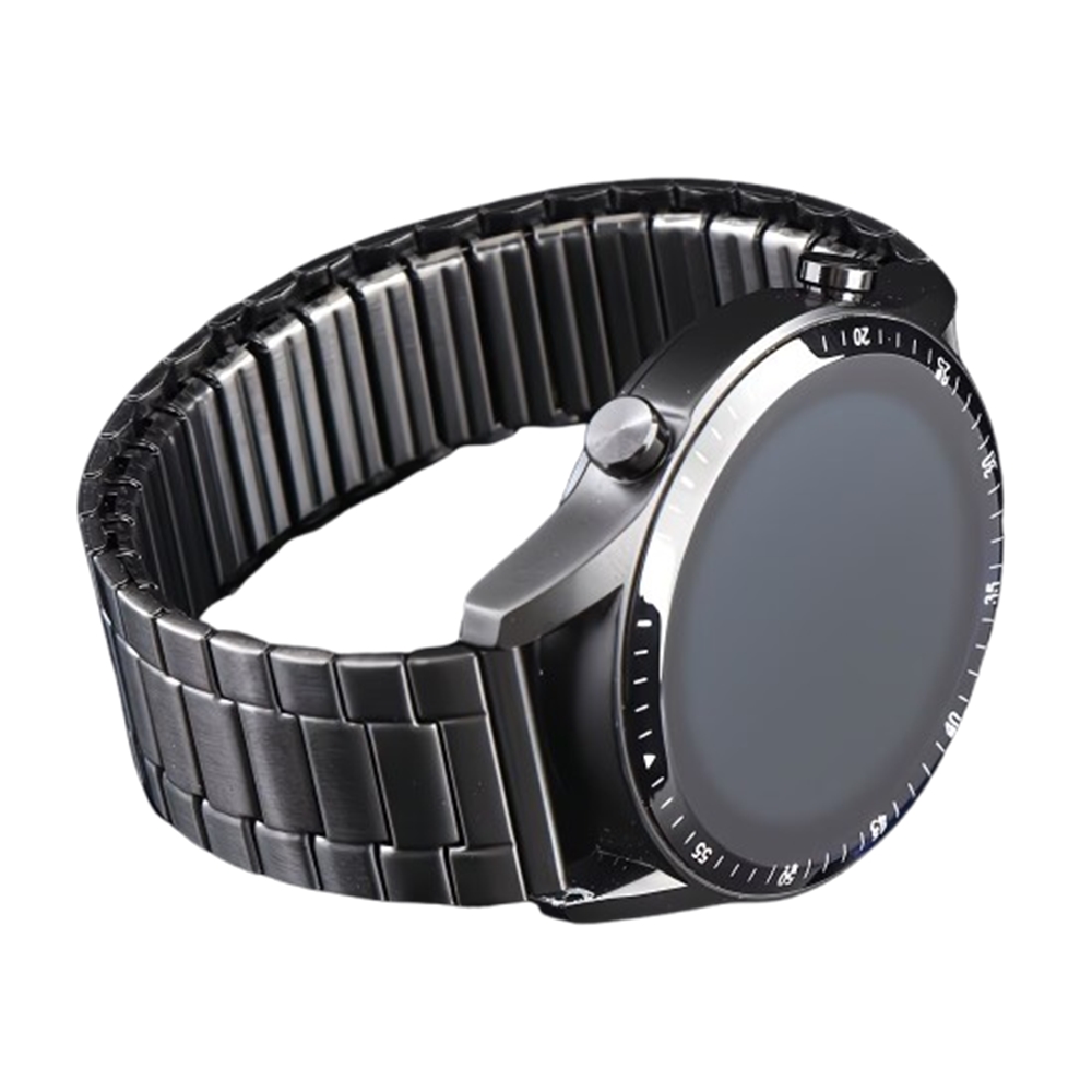 Okosóra szíj - Huawei Watch GT 6 (46 mm) - fekete rugalmas fém szíj (22 mm)