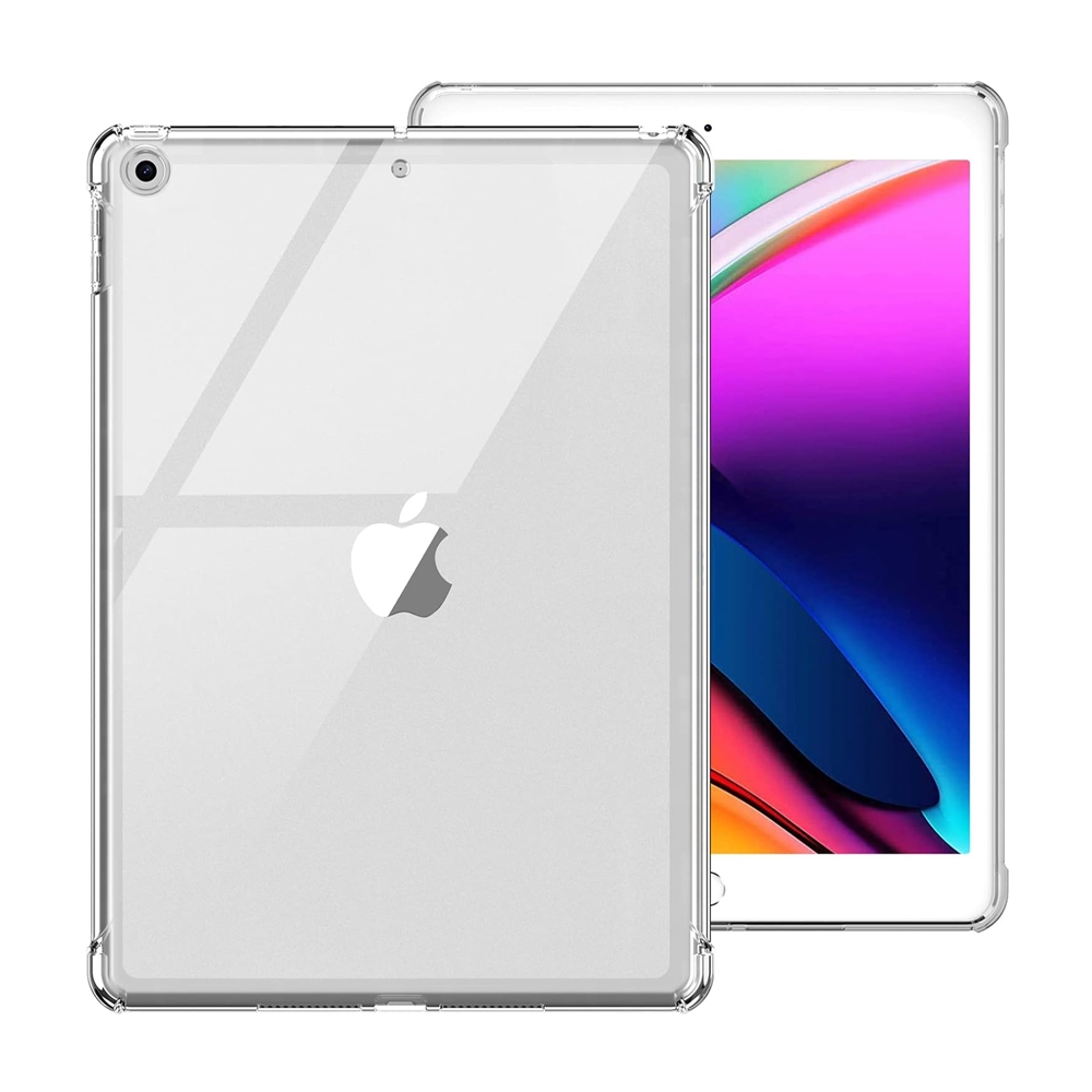 Tablettok iPad 2020 10.2 (iPad 8) - átlátszó ütésálló szilikon hátlapi tok