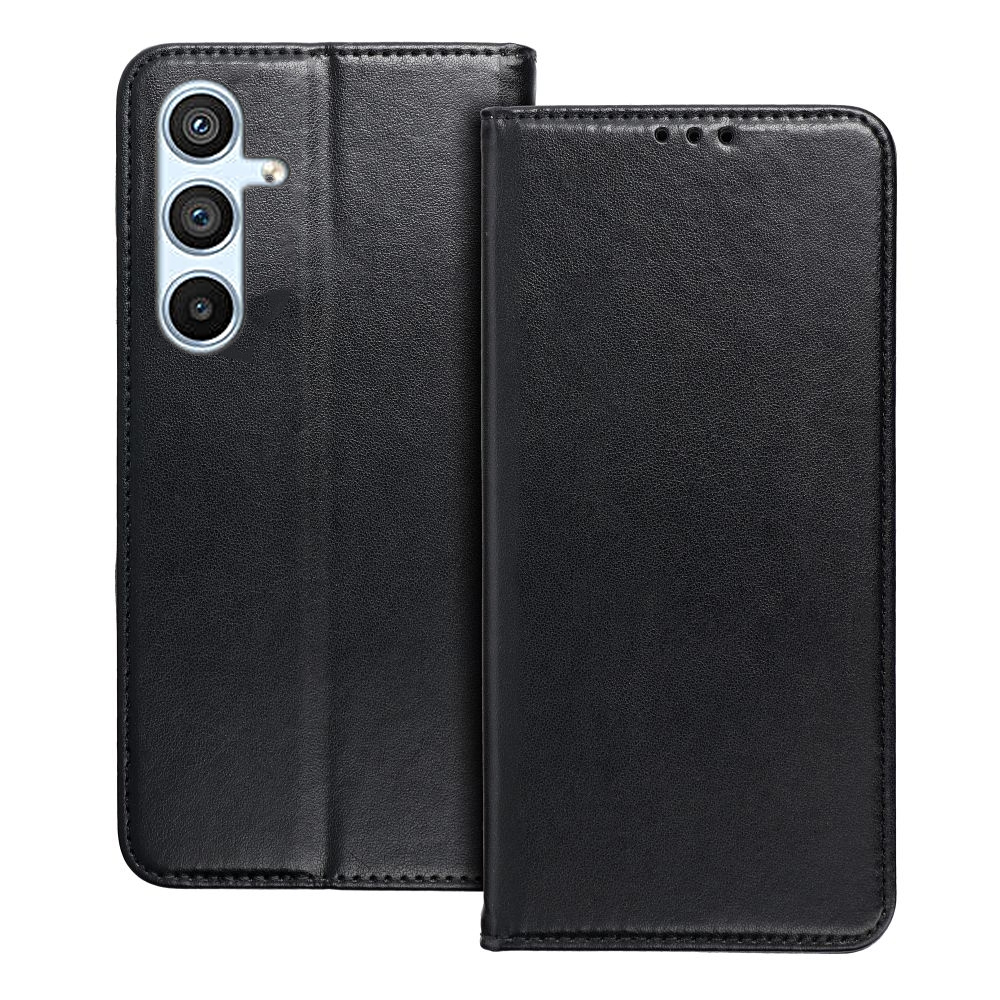 Telefontok Samsung Galaxy A27 5G - Smart Magnetic fekete szilikon keretes mágneses könyvtok