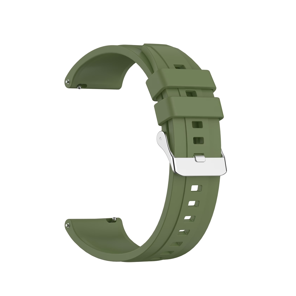 Okosóra szíj - Samsung Galaxy Watch 3 (45 mm) - olívazöld szilikon szíj (22 mm)