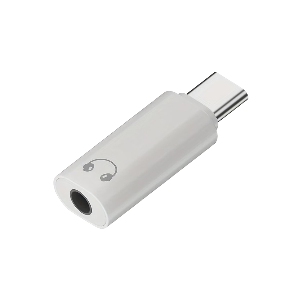Adapter: TC-0008 - Type-C (USB-C) - Jack (3,5mm) adapter, fehér