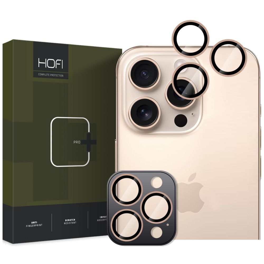 iPhone 17 Pro Max - HOFI kameralencse sivatagszínű titán védőkeret