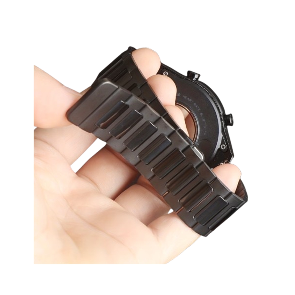 Okosóra szíj Samsung Galaxy Watch 3 (45 mm) - fekete, mágneses fém szíj (22 mm)