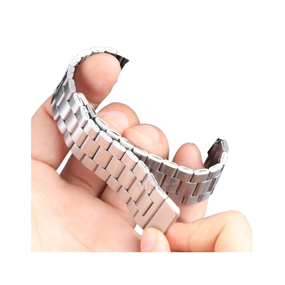 Okosóra szíj Samsung Galaxy Watch 3 (45 mm) - ezüst, mágneses fém szíj (22 mm)