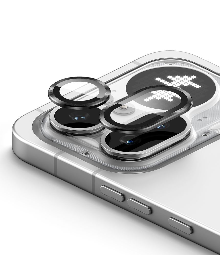 Üvegfólia Nothing Phone (4a) Pro - RINGKE kamera üvegfólia fekete kerettel (2 szett)