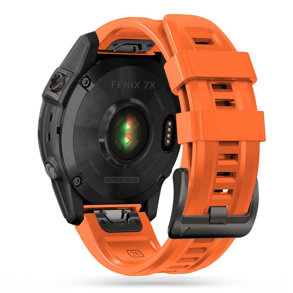 Okosóra szilikon szíj - GARMIN FENIX 5 / 6 / 6 PRO / 7 / 8 / 8 PRO (47 MM) - TECH-PROTECT Iconband narancssárga szilikon szíj