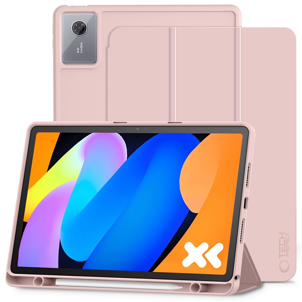 Tablettok Lenovo Idea Tab 11 coll (TB-336) / Tab K11 Gen 2 - pink smart case tablet tok, ceruza tartóval