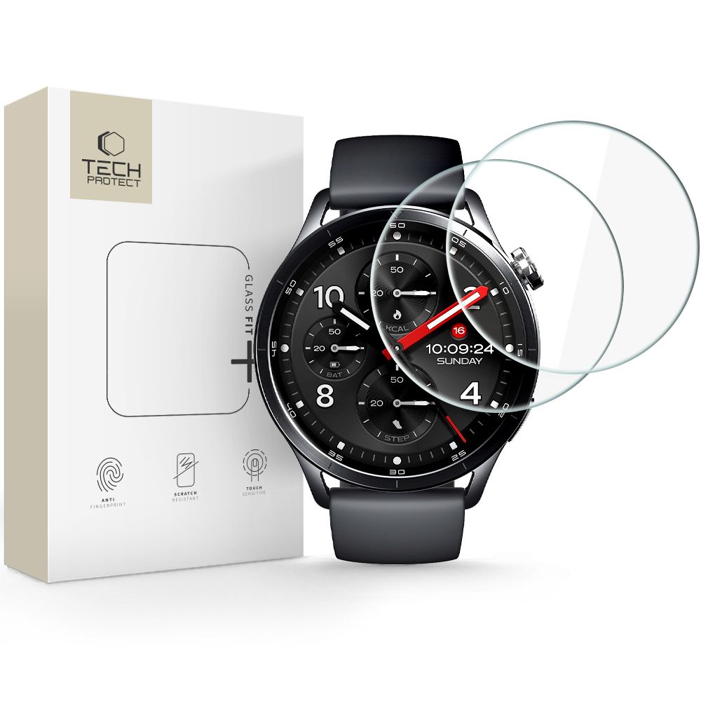 Okosóra üvegfólia - Xiaomi Watch S5 (46mm) - kijelzővédő üvegfólia (2 db)