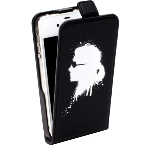 Telefontok iPhone 5/5S/SE  - Karl Lagerfeld Graffiti Flip  - fekete
