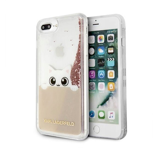 Telefontok iPhone X/XS  - Karl Lagerfeld Peek a Boo TPU Tok Glitter -  Pink