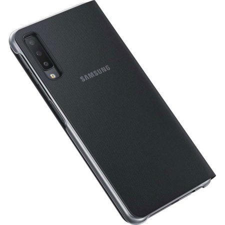 Telefontok Eredeti Samsung Galaxy A7 2018 - fekete kinyitható tok