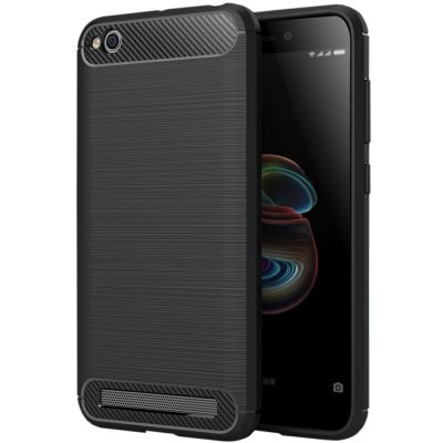 Telefontok Xiaomi Redmi 5A Carbon  - Fiber fekete szilikon tok