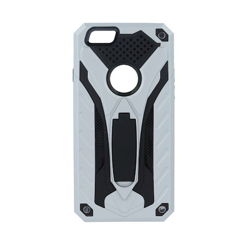 Telefontok Samsung Galaxy J6 2018 - Defender Stand ezüst ütésálló, kitámasztható hátlap tok
