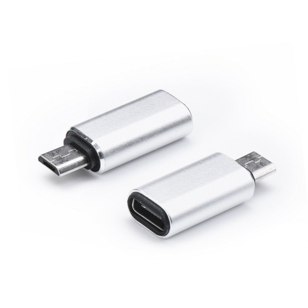 TYPE-C - Micro USB ezüst adapter