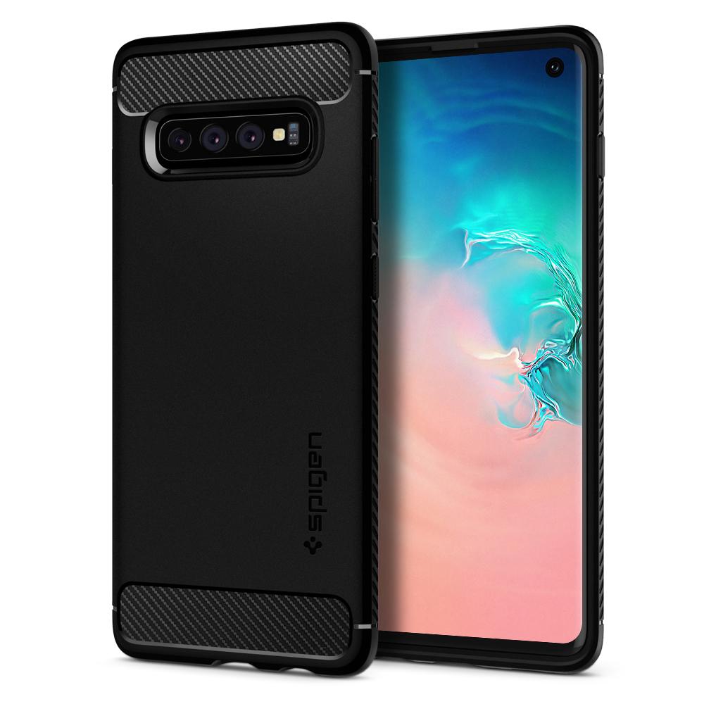 Samsung Galaxy S10 Telefontok - SPIGEN RUGGED ARMOR matt fekete tok